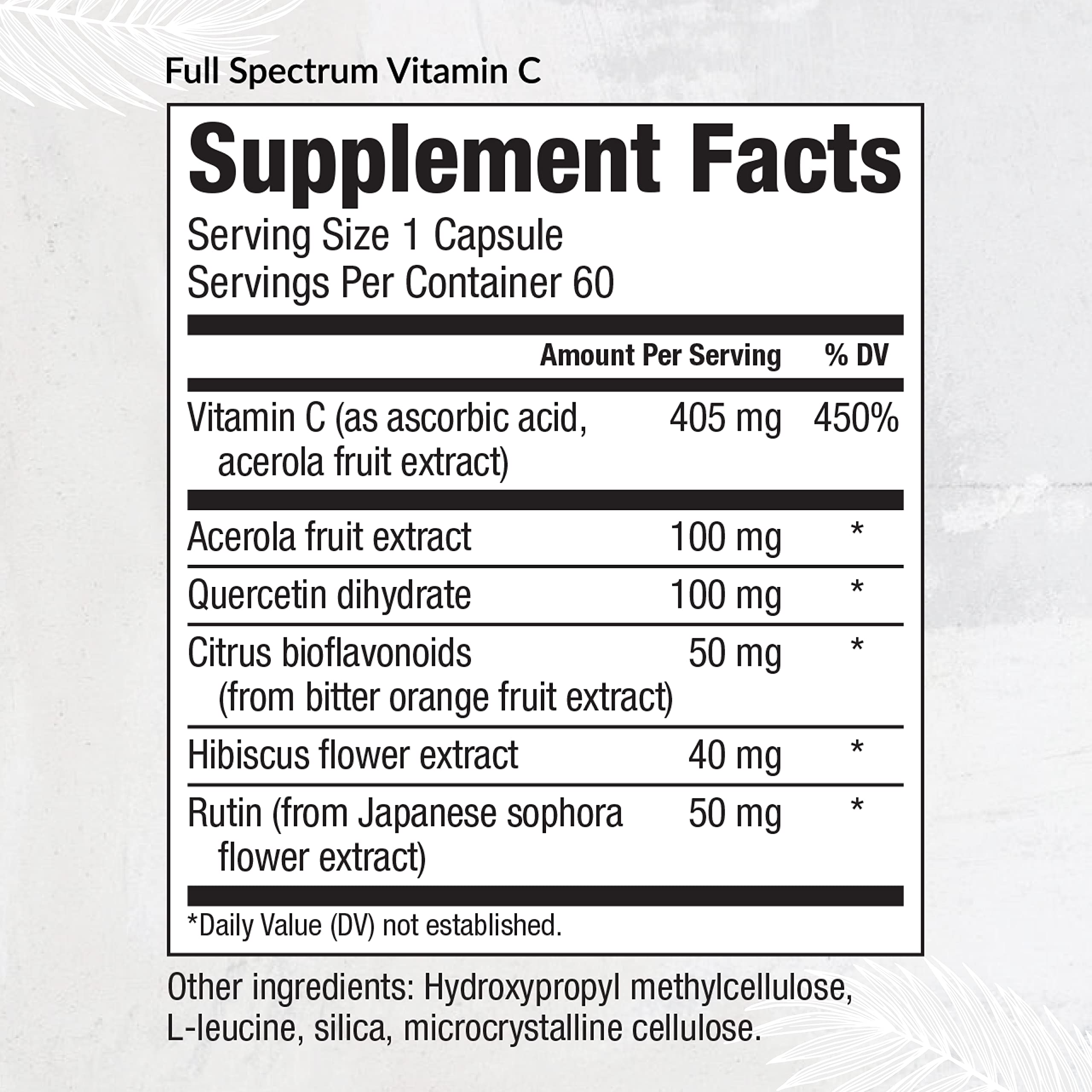 Equilife con quercetina e hibisco, antioxidantes a base de plantas.