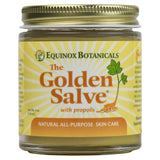 Equinox Botanicals Ungüento Dorado, empaque elegante para hidratación diaria de la piel