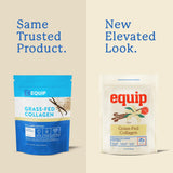 Equip Foods Colágeno vainilla, cuchara medidora mostrando la dosis diaria