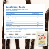 Equip Foods Colágeno vainilla, vaso con batido suave y apetecible