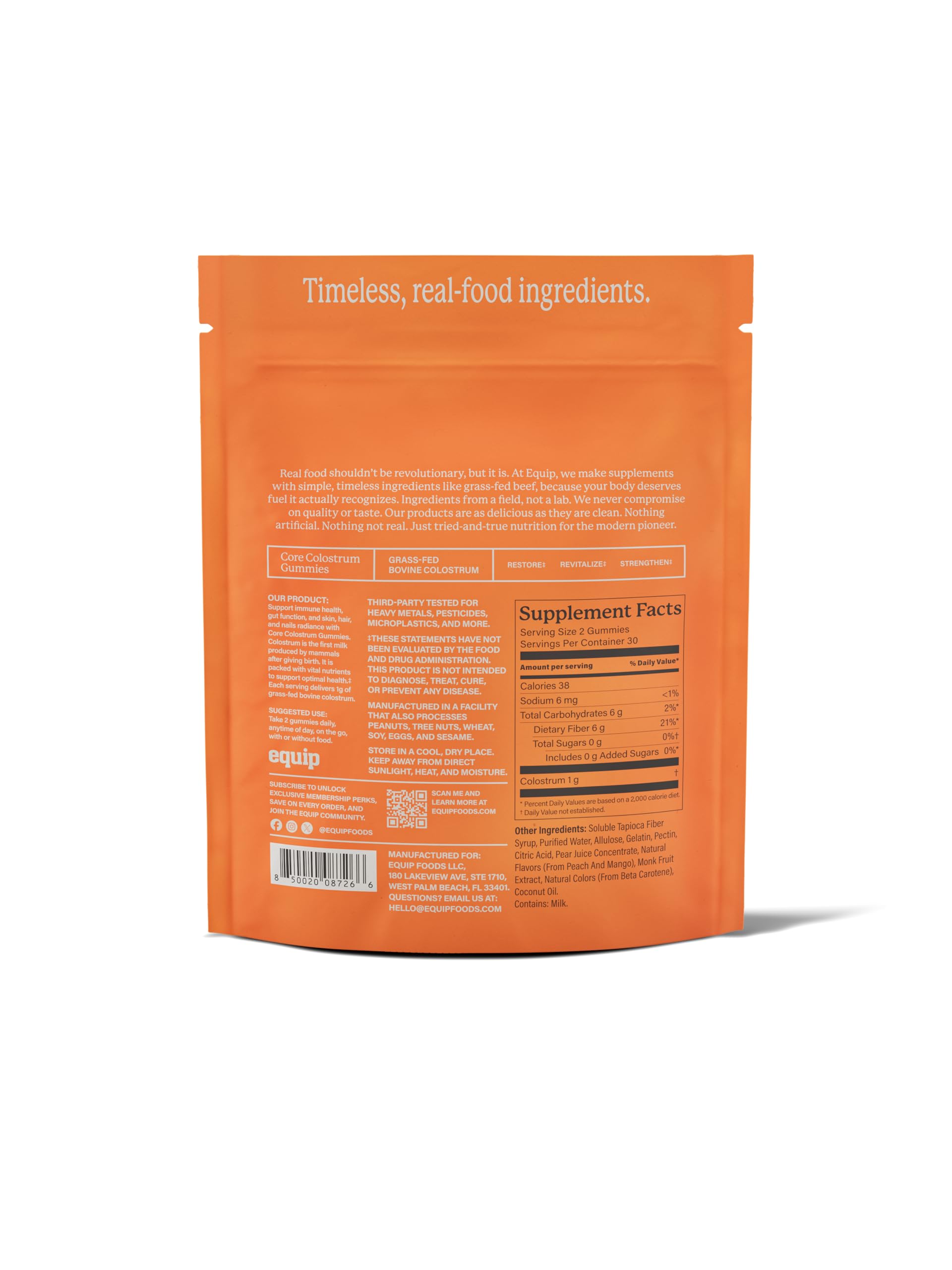 Gomitas Equip Foods Core cuidado de piel y cabello