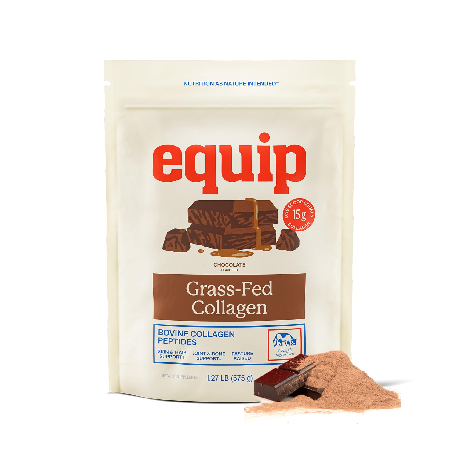 Equip Grass-Fed Collagen Powder jar — premium collagen for joints and skin support.