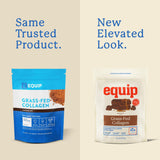 Equip Grass-Fed Collagen Powder scoop — convenient daily serving for collagen intake.