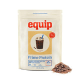 Equip Prime Protein polvo de proteína para café helado, ideal para nutrición diaria.