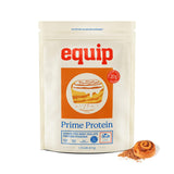 Equip Prime Protein Powder: bote de proteina de vaca alimentada a pasto, ideal para desarrollo muscular.