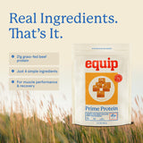 Ingredientes puros de Equip Prime: proteína limpia sin aditivos