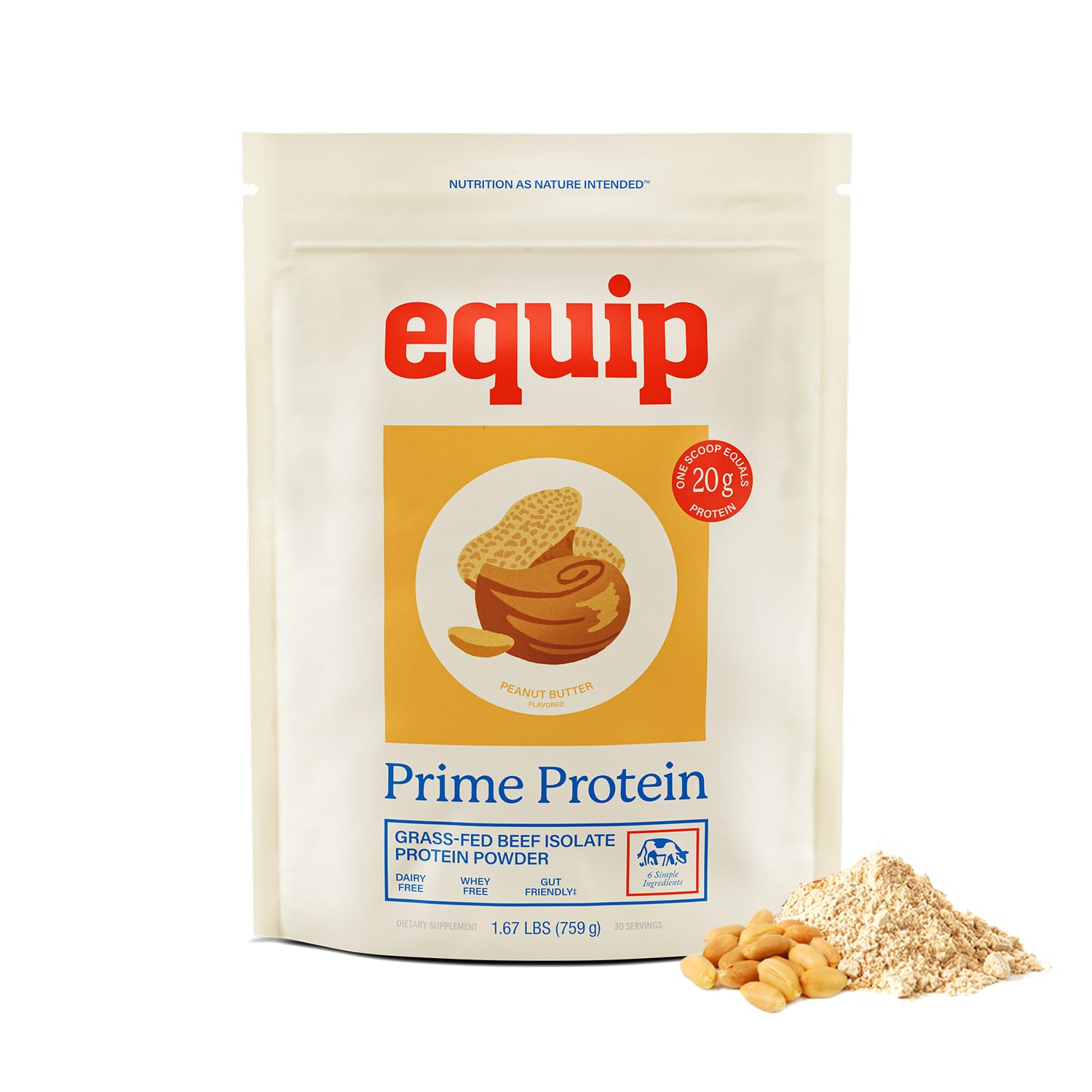 Equip Prime proteína de res en lata para nutrición limpia y sostenida.