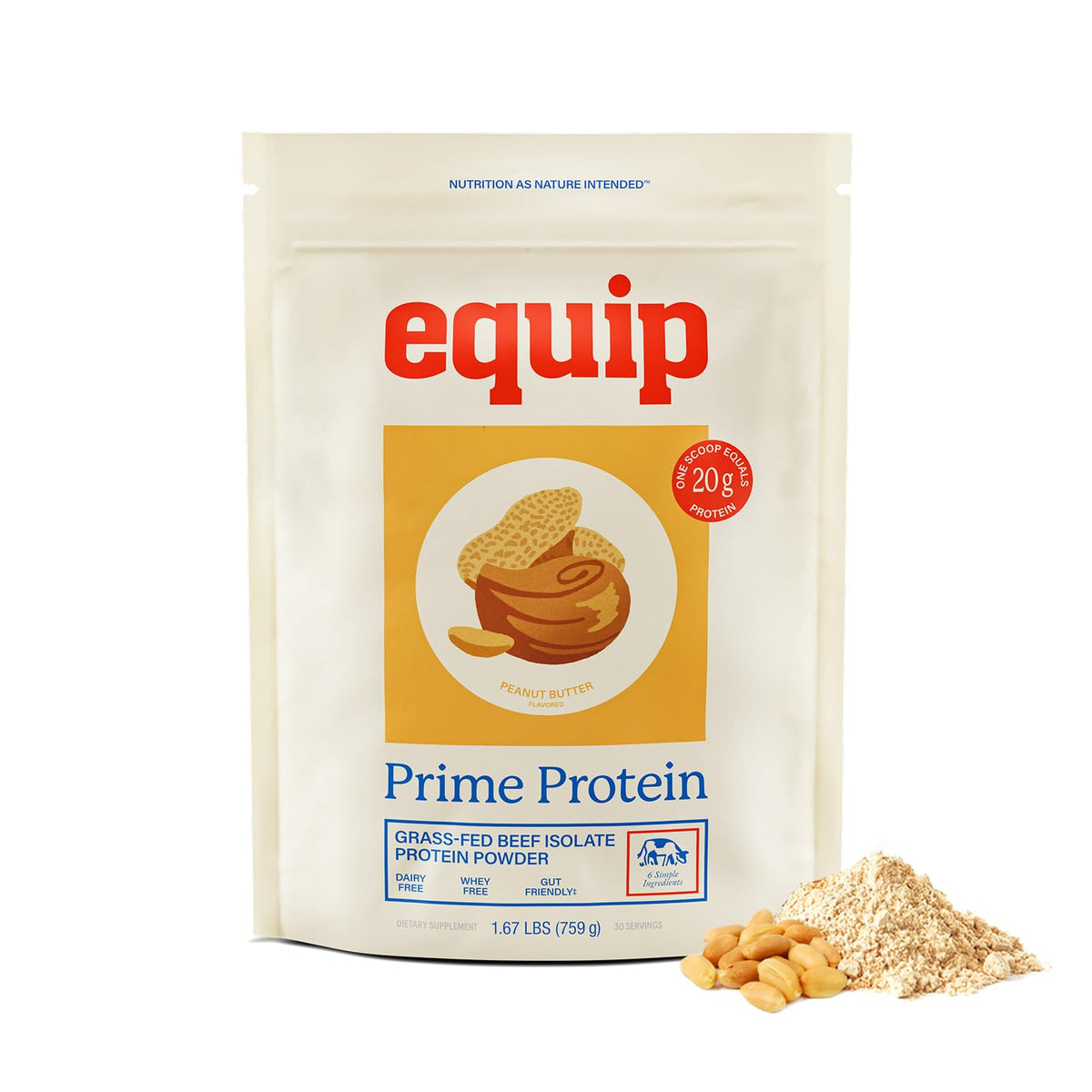 Equip Prime proteína de res en lata para nutrición limpia y sostenida.