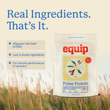 Sabor fresa de Equip Prime Protein Powder para batidos frescos.