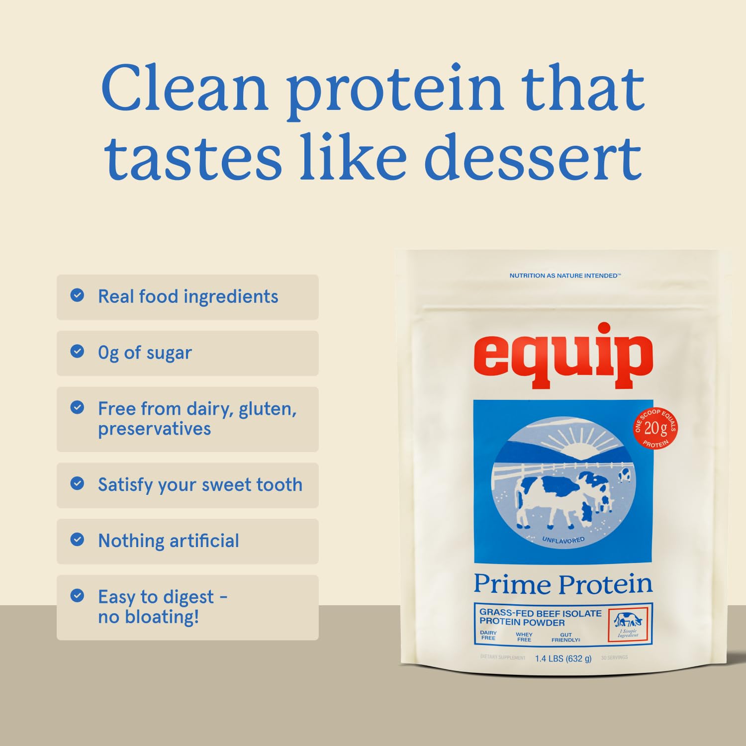 Equip Prime Protein Powder shake glass for a smooth post workout drink