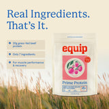 Equip Prime Protein receta post-entrenamiento, añade proteína sin gluten ni lácteos.