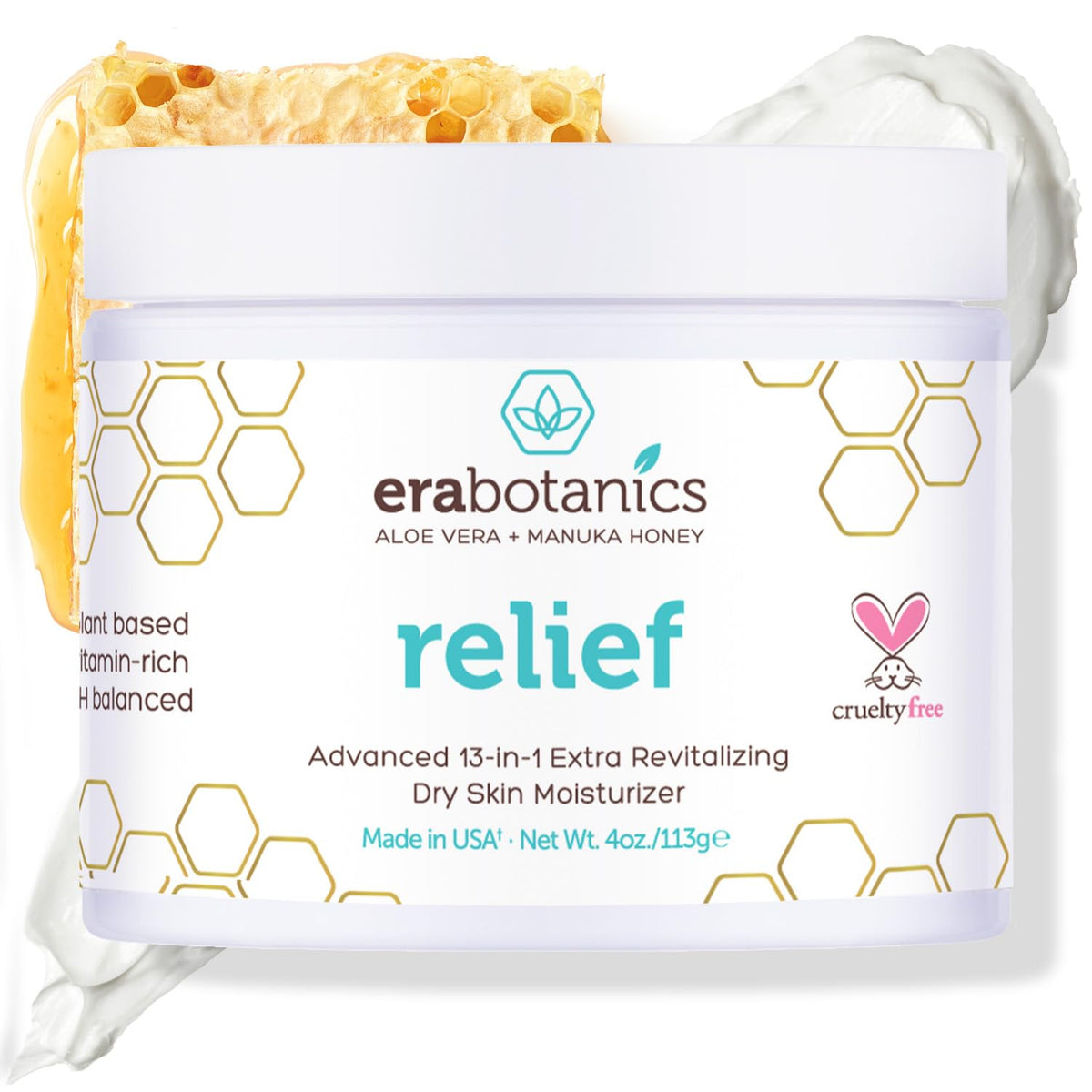 Era Organics crema eczema en bote: alivio suave para piel irritada y seca.