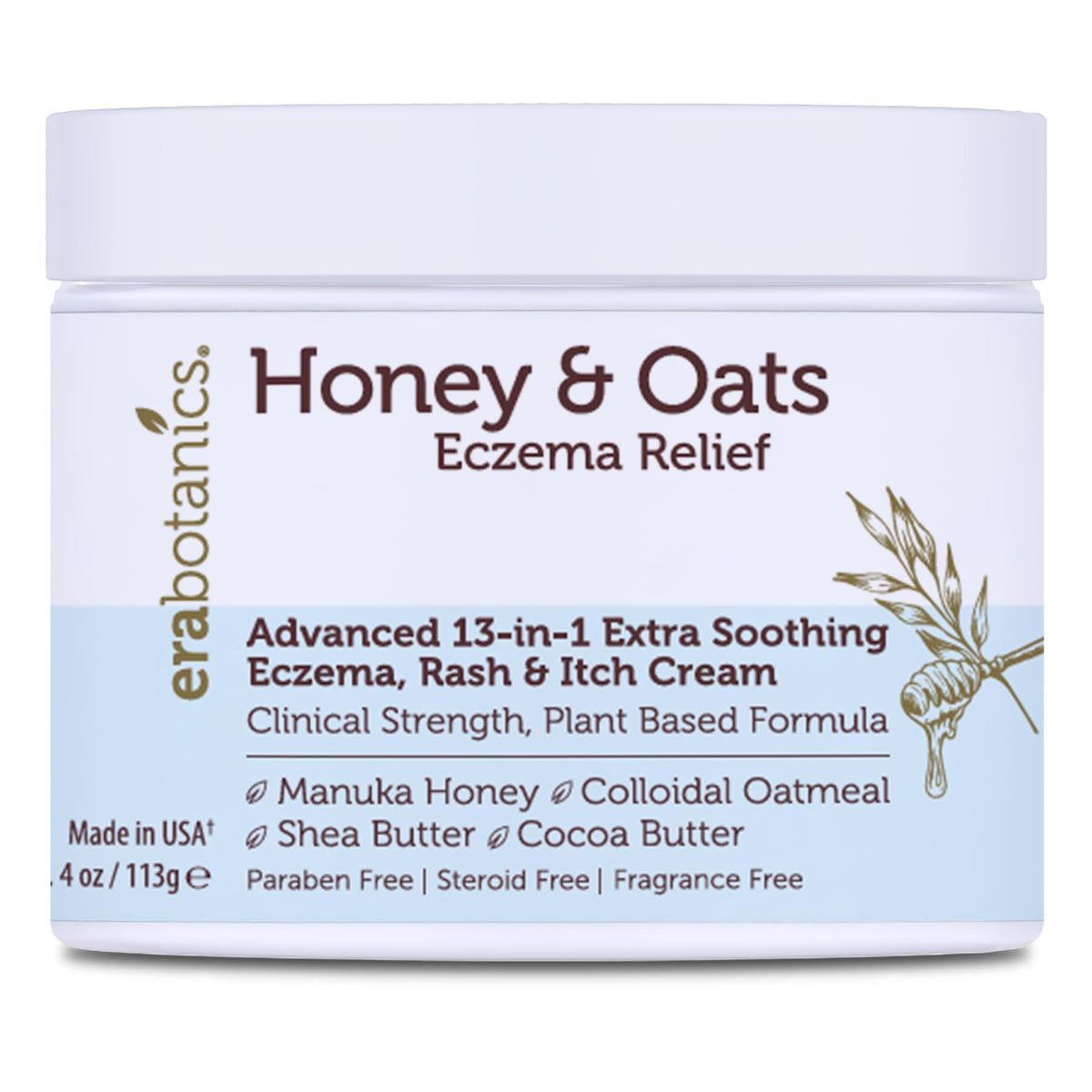 Era Organics crema eczema miel manuka, textura suave que hidrata la piel.