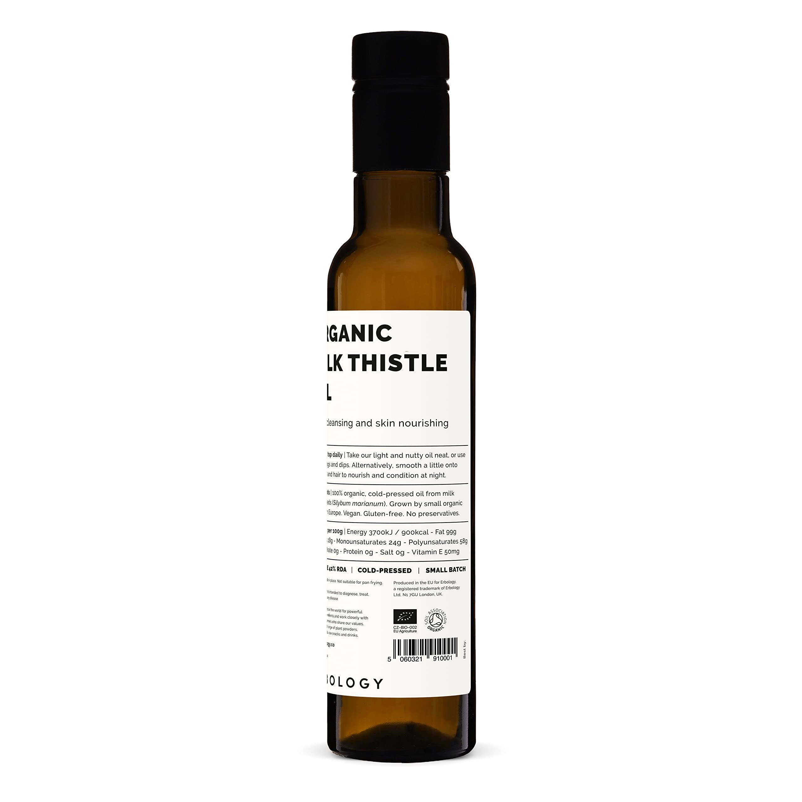 Erbology Aceite de Cardo Mariano, en granja orgánica, origen sostenible