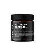 Erbology carbón activado para dientes, ofrece blanqueamiento suave.