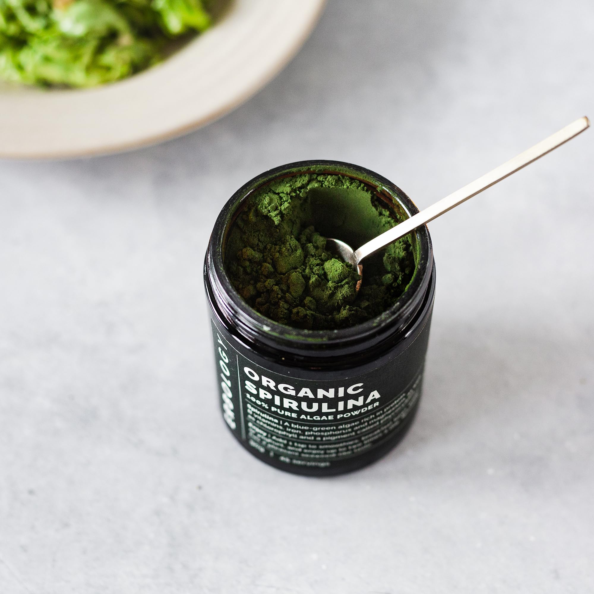 Erbology Spirulina cuchara de medición: dosis fácil para batidos y ensaladas