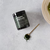 Erbology Spirulina en smoothie: color verde intenso y sabor suave