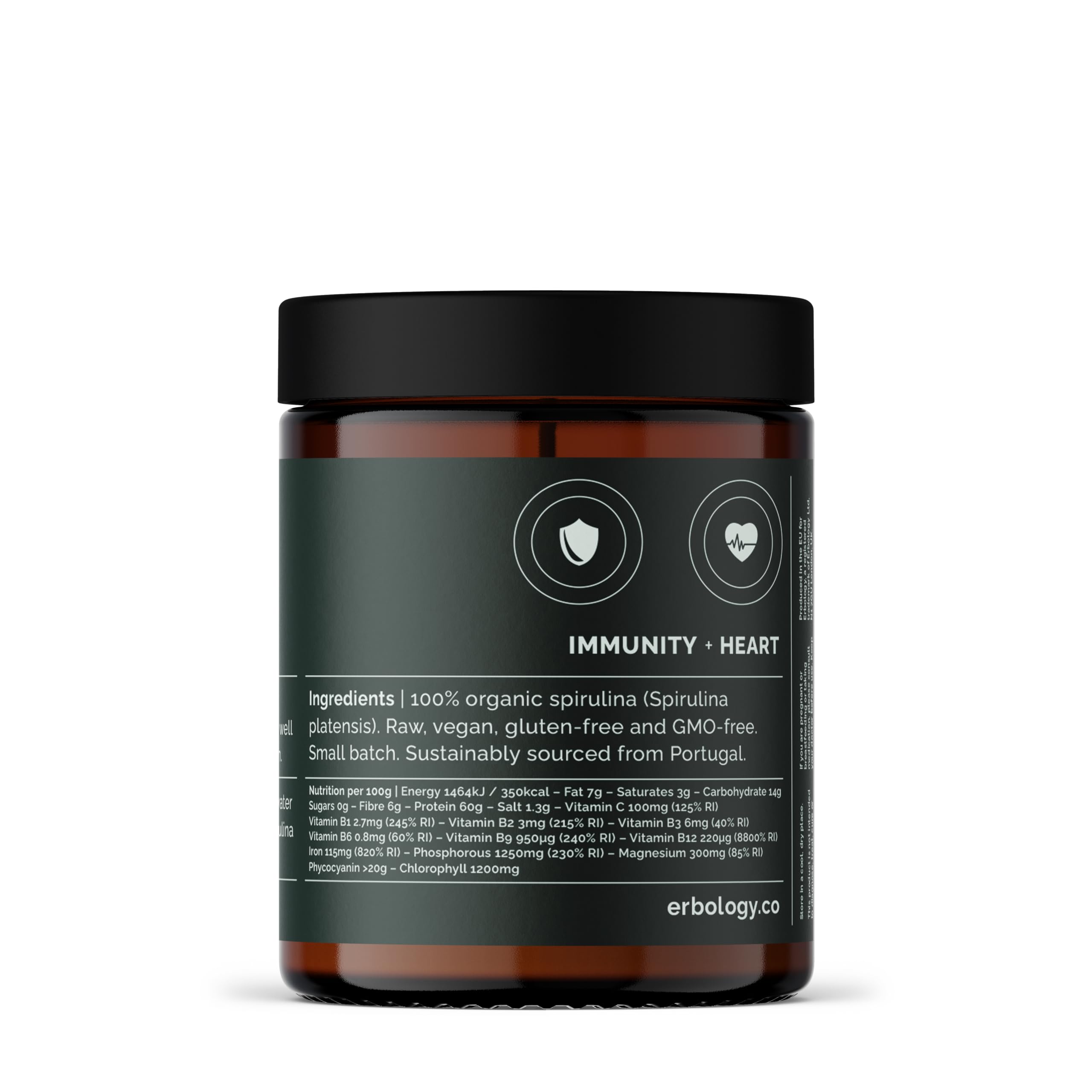 Erbology Spirulina origen Portugal: cultivo sostenible para recetas nutritivas