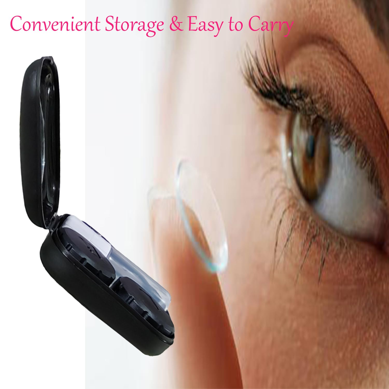 Porta-lentes Erewa incluido, mantiene lentes protegidas y listas para usar.