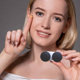 Etiqueta clara Erewa en la tapa para identificar ojo derecho o izquierdo.