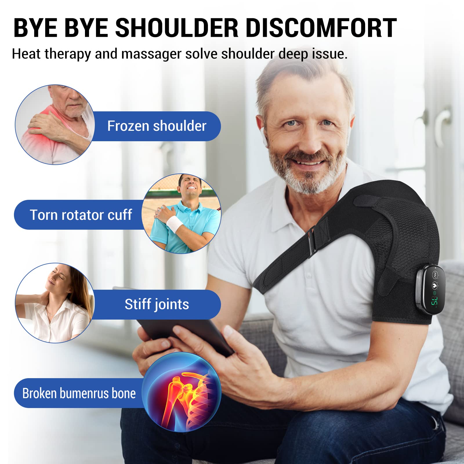 ERHIVORA diseño ergonómico para hombro, confort durante días largos.