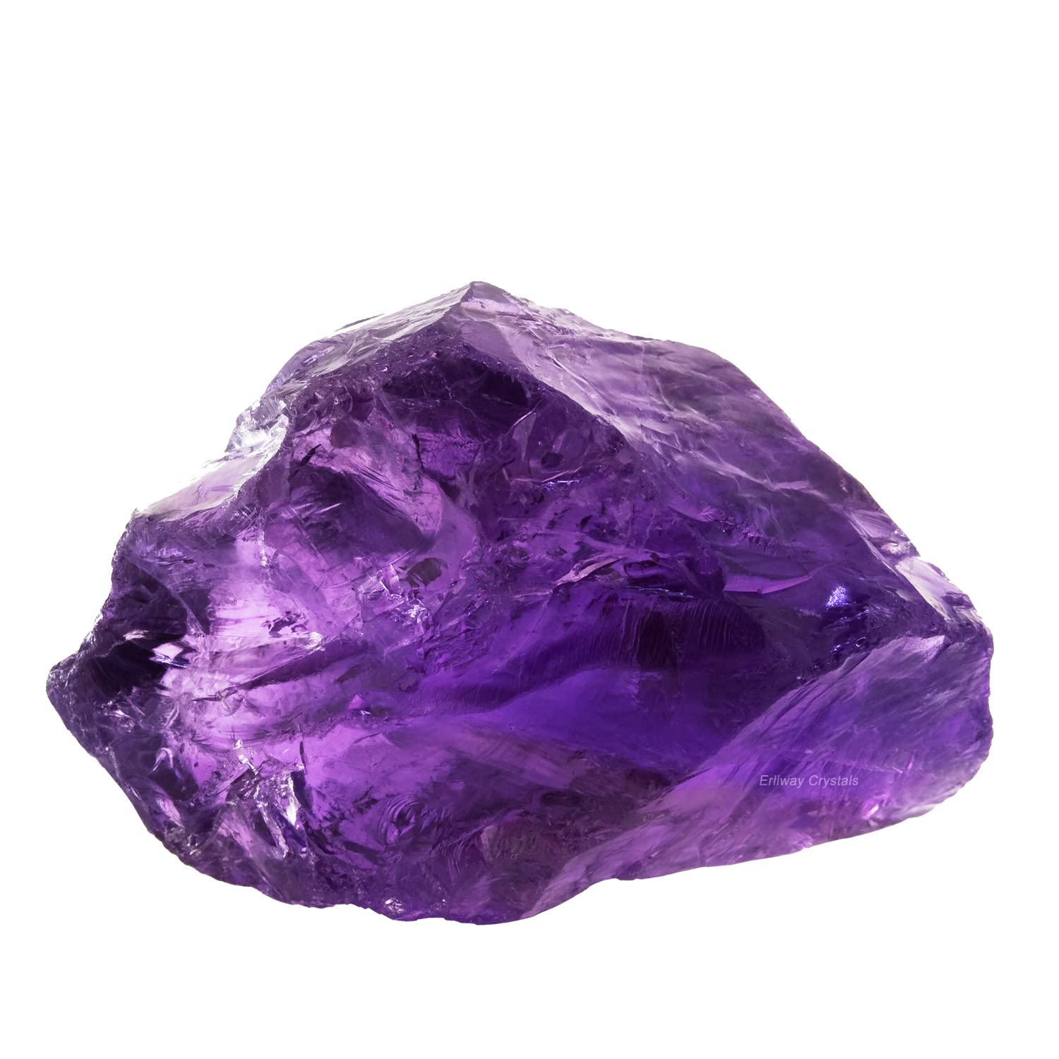Erliway amatista profunda en bruto grande, ideal para proyectos y joyería artesanal