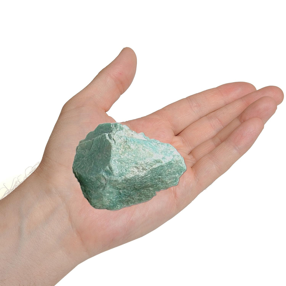 Erliway Amazonita natural, piedra cruda, ideal para decoración y artesanías.