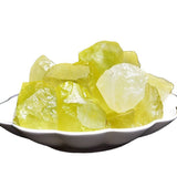 Erliway Citrino cristal crudo en mano, muestra tamaño y color intenso para coleccionistas.