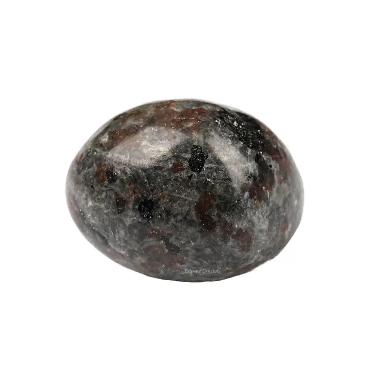 Erliway Flame Yooperlite, piedra cristal pulida con brillo para energía.