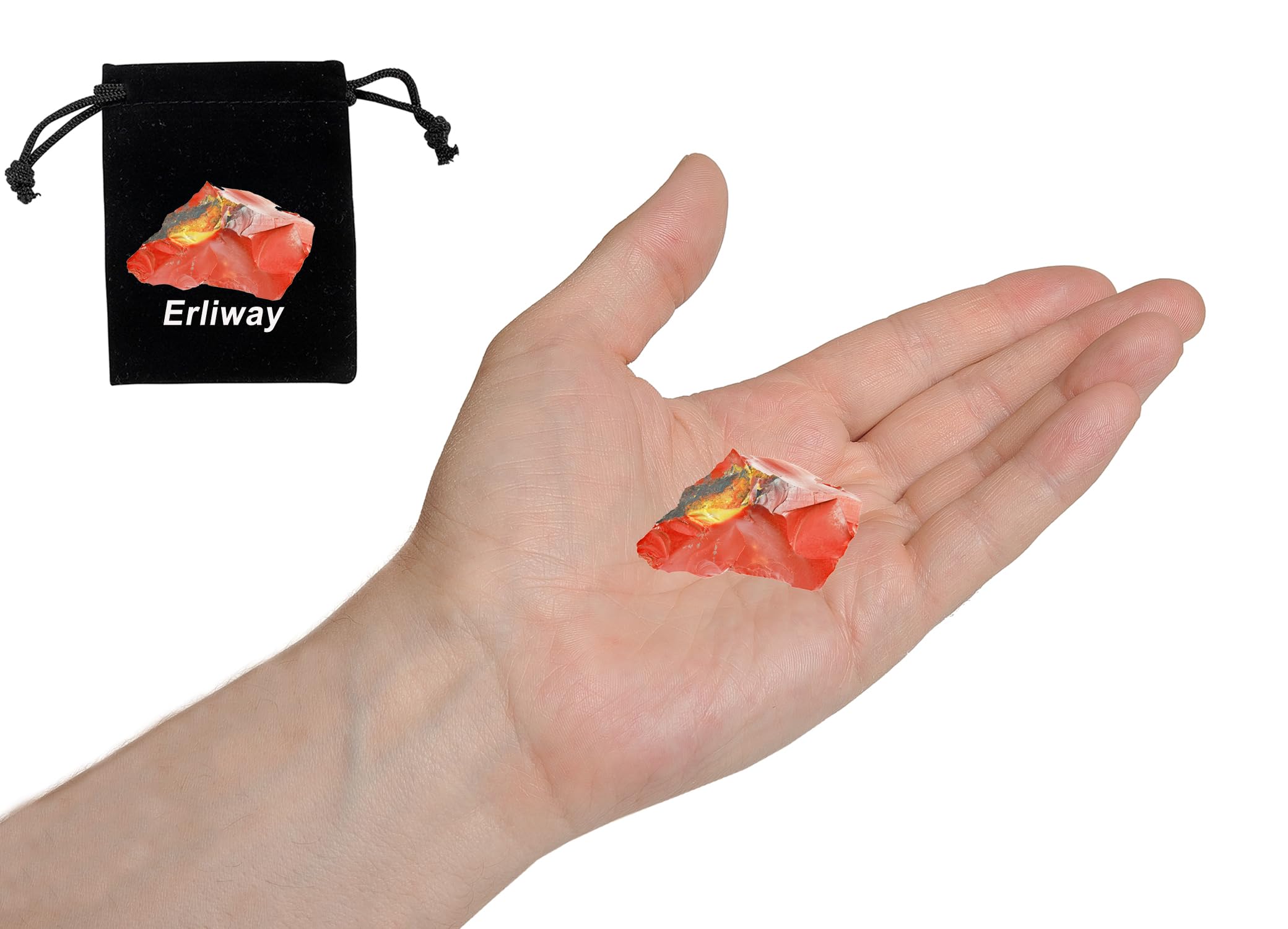 Erliway jaspe rojo, piedra para decoración de oficina o mesa.