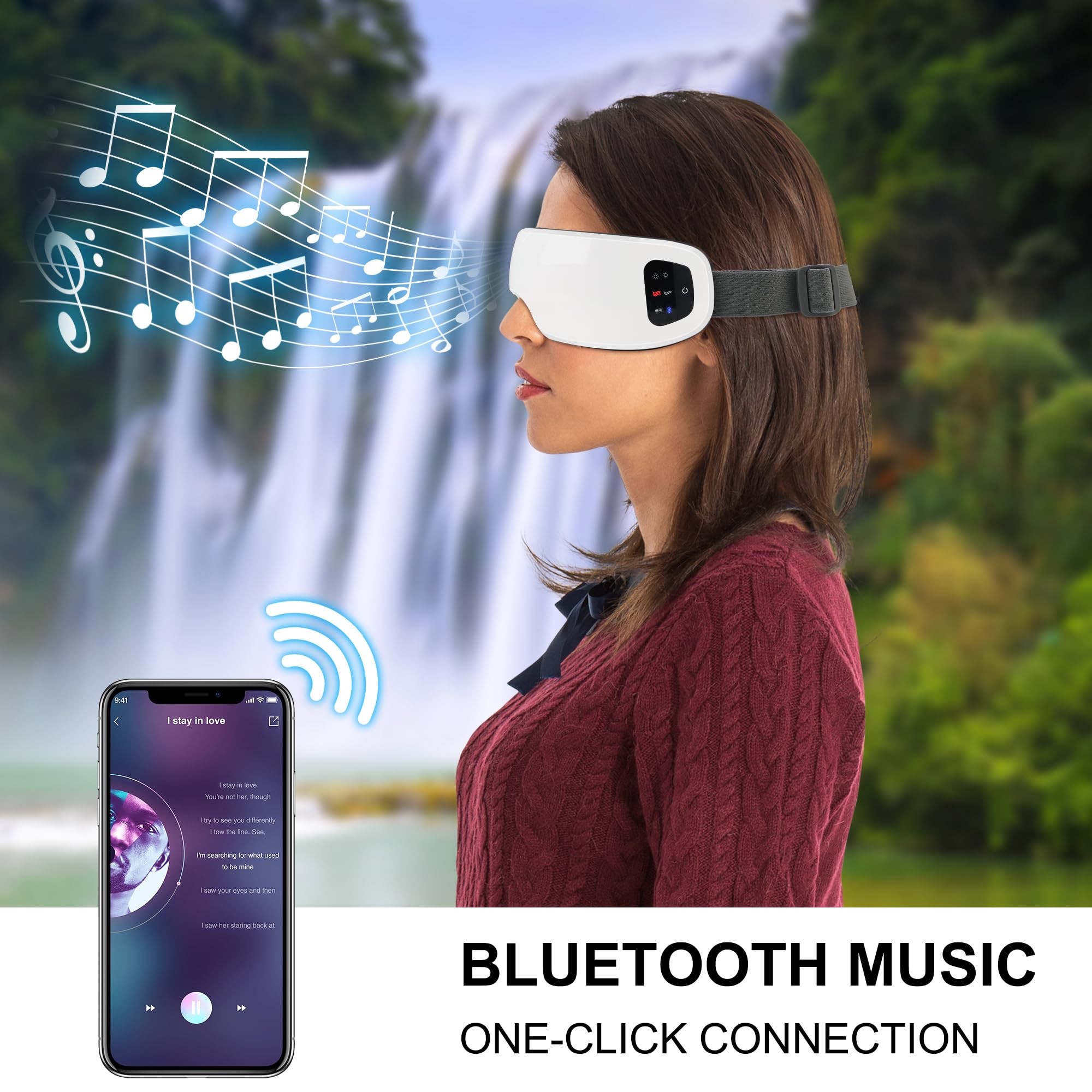 ESLYYDS musica inalambrica para relajacion durante el masaje ocular