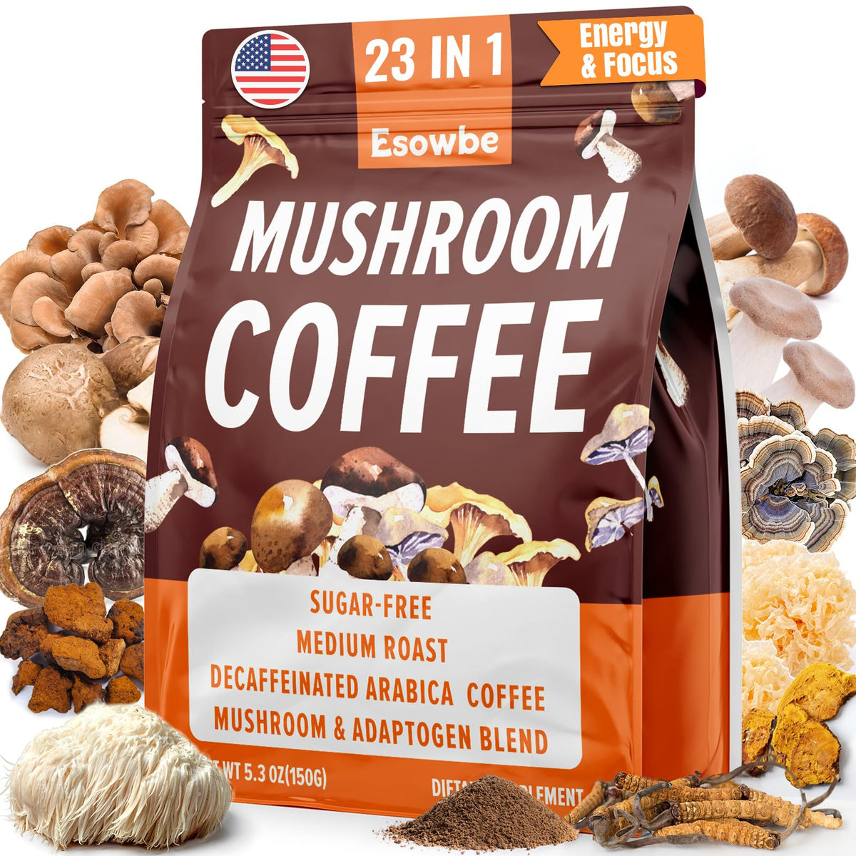 Esowbe Café de Hongos, derrame tibio para empezar con energía suave.