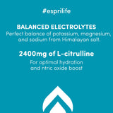 ESPRI etiqueta producto electrolito melón para identificar sabor.