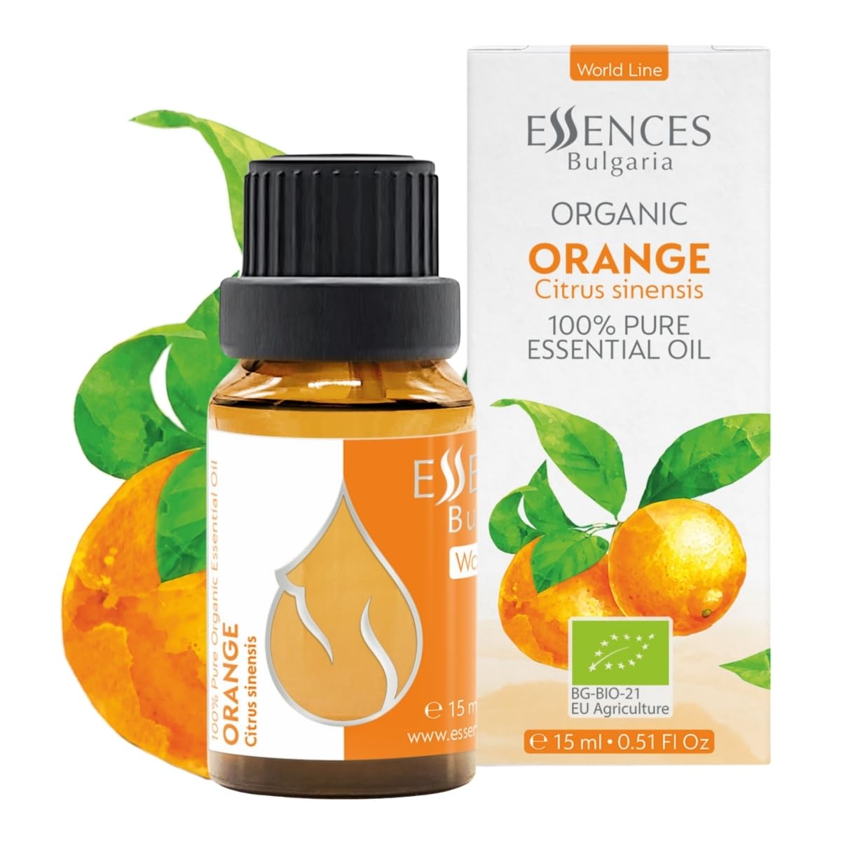 Essences Bulgaria aceite esencial naranja frasco de 15ml para aromaterapia