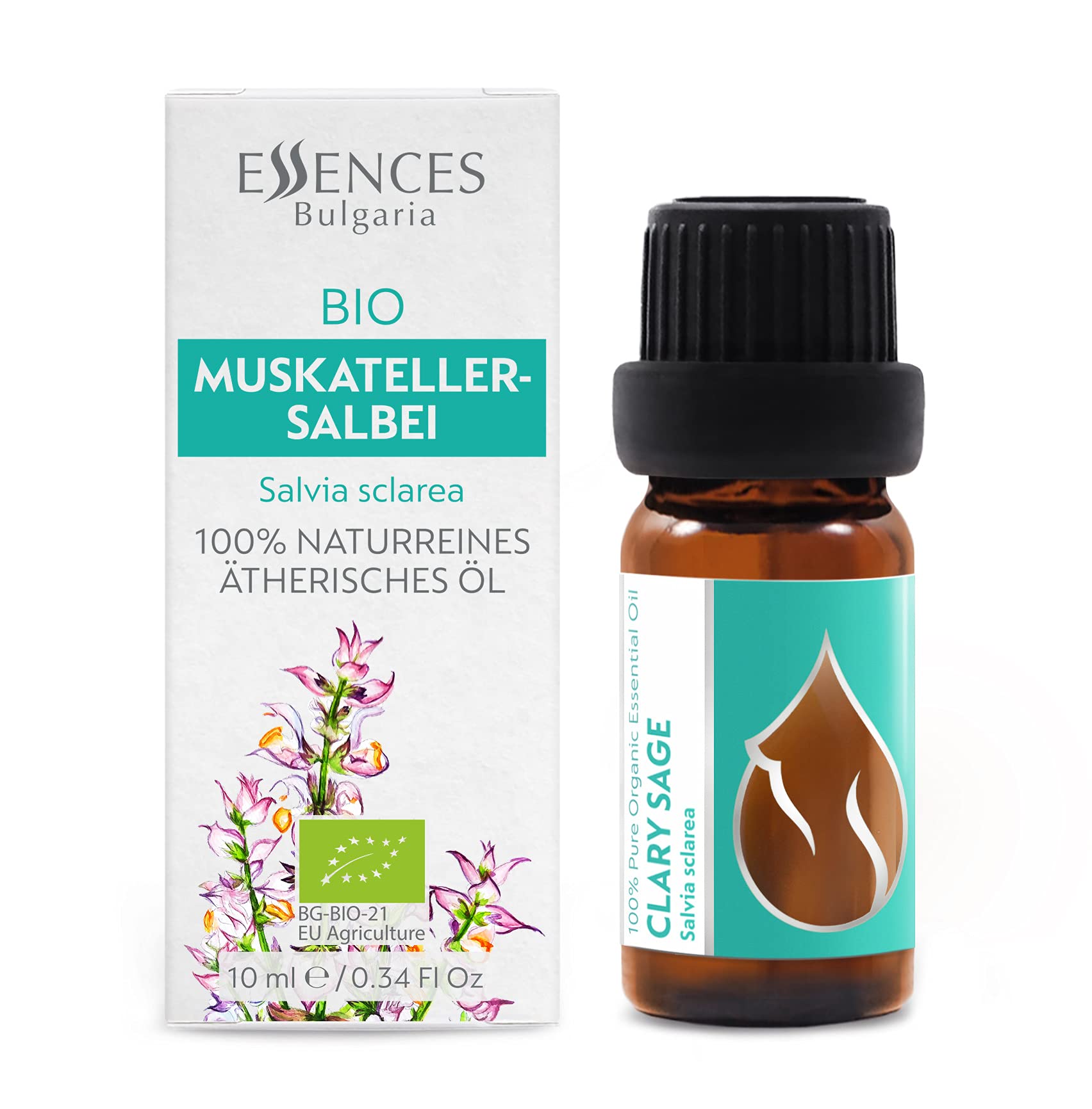 Essences Bulgaria Salvia sclarea destilado al vapor con aroma puro