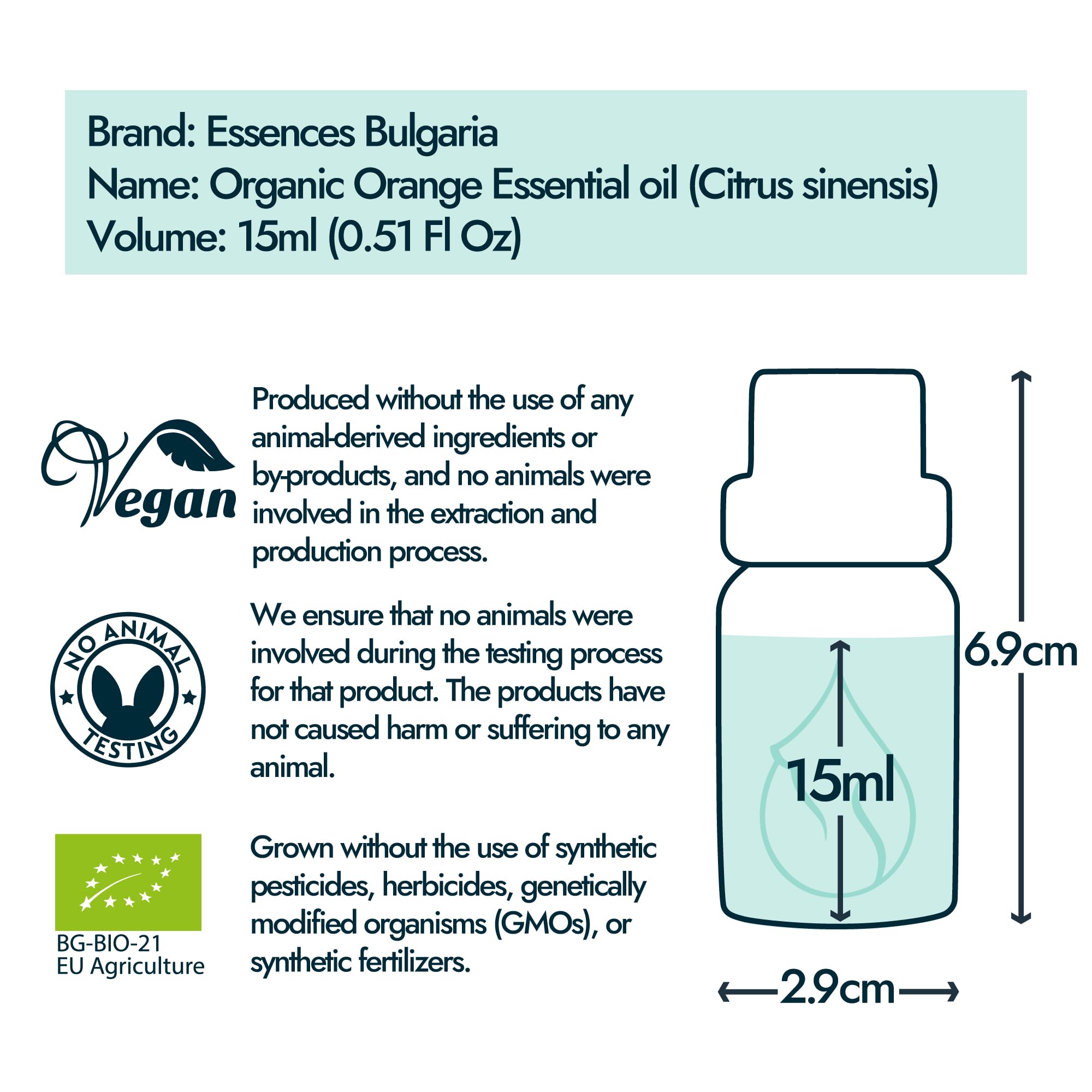 Essences Bulgaria aroma cítrico naranja para relajación y concentración