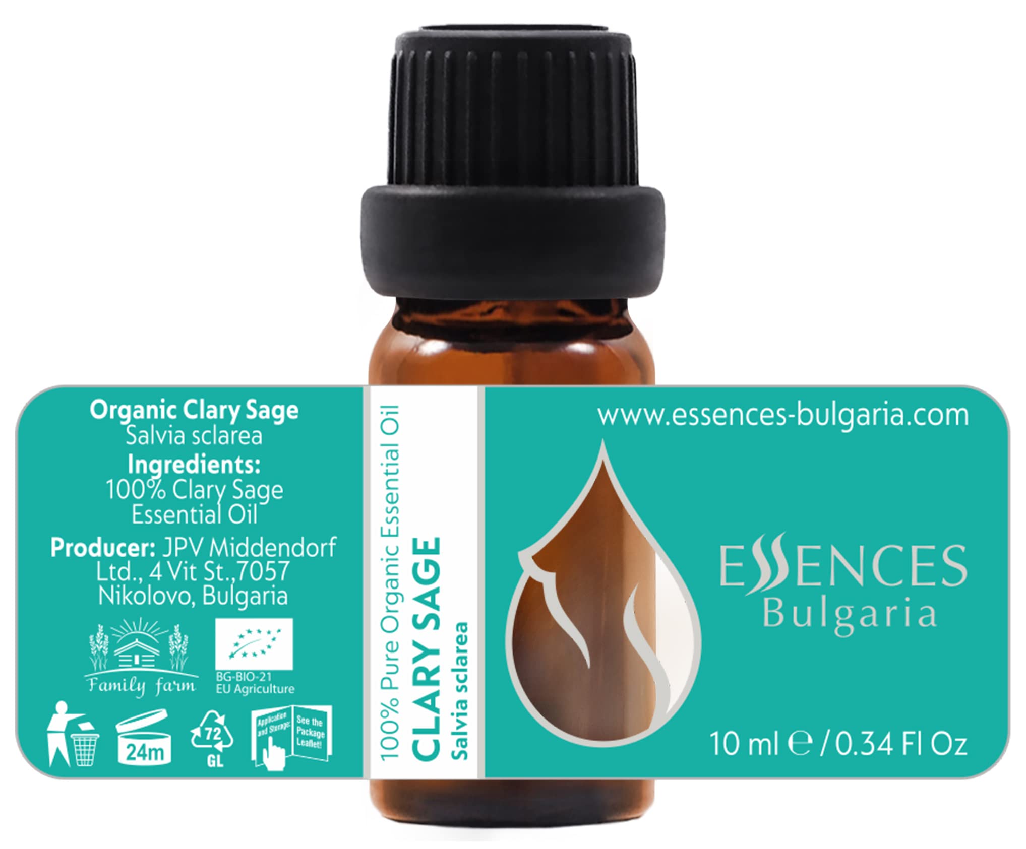 Essences Bulgaria Aceite esencial Salvia sclarea para difusor hogareño