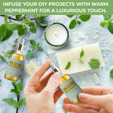 Essencetics Menta, proceso de jabón artesanal para crear suaves barras aromáticas.