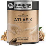 Atlas X de Essencraft, botella de cápsulas para energía sostenida y vitalidad diaria.