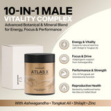 Atlas X, extracto de Shilajit, fuente de energía natural y bienestar.