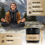 Essencraft Himalayan Shilajit Resin being poured highlights convenient serving with warm water