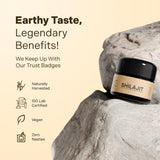 Essencraft Shilajit resin label and packaging communicates lab-tested purity and safety