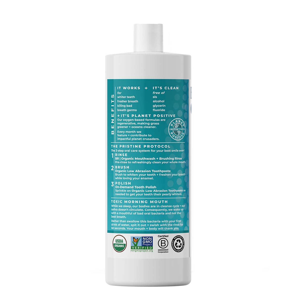 Essential Oxygen empaque vegano sin BPA, botella, opción ética para diario
