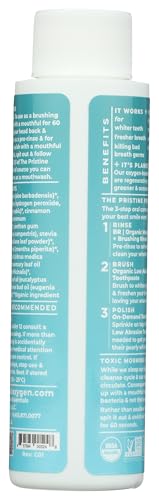 Essential Oxygen enjuague bucal canela, vertido para enjuague rápido y eficaz