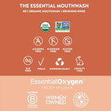 Lista de ingredientes naturales de Essential Oxygen Enjuague Bucal Cinnamint