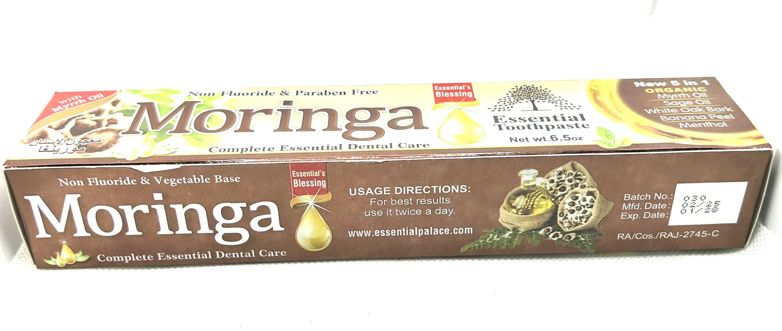 Essential Palace pasta dental de ingredientes orgánicos para cuidado bucal consciente.