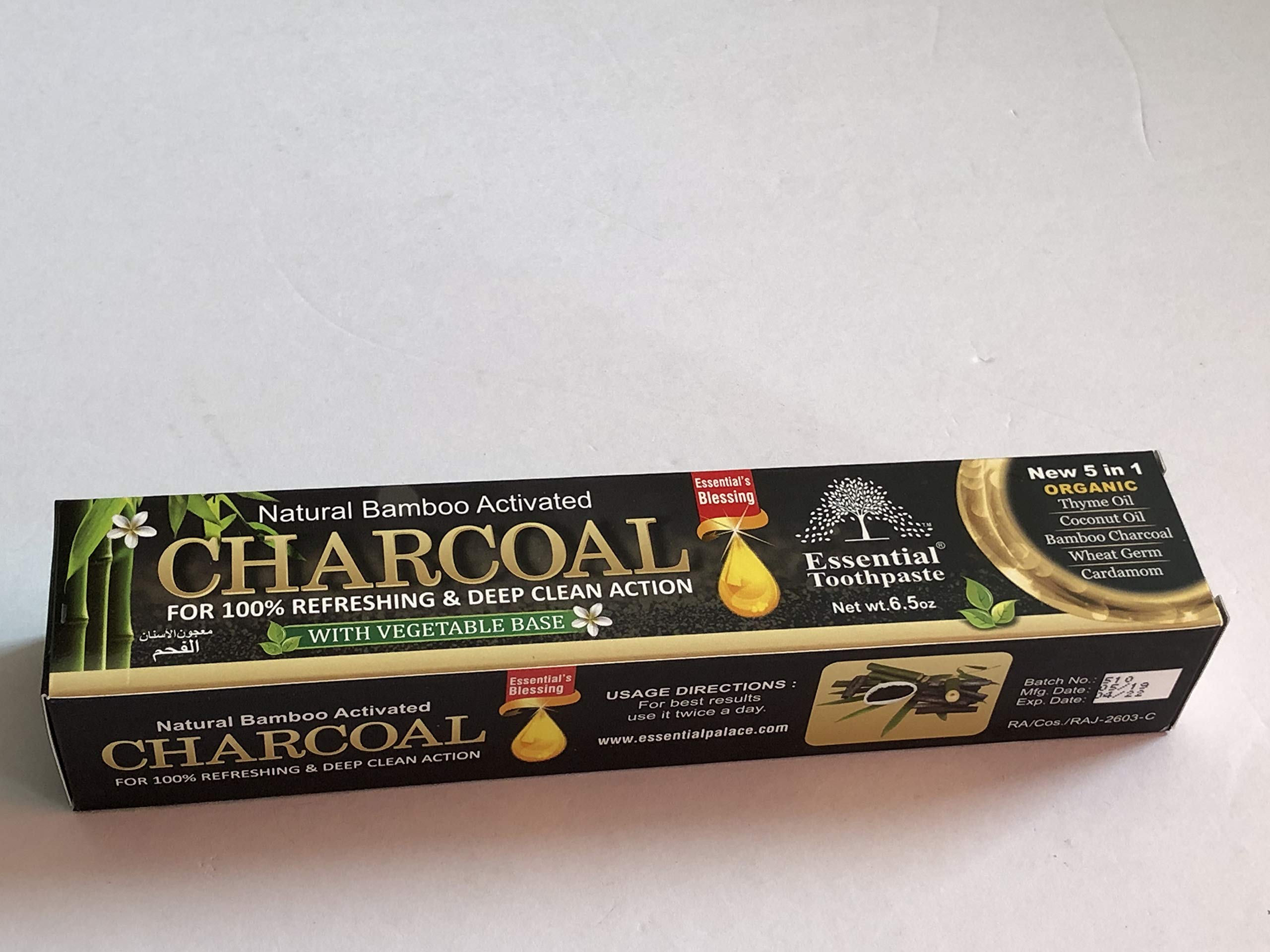 Essential Palace pasta dental sin fluoruro, opción natural para cuidado dental.