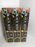 Essential Palace pasta de dientes negra con semillas Nigella en tubo, ideal para limpieza diaria suave.