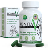Biotina Essential Source frasco 5000 mcg para cabello y uñas fuertes.