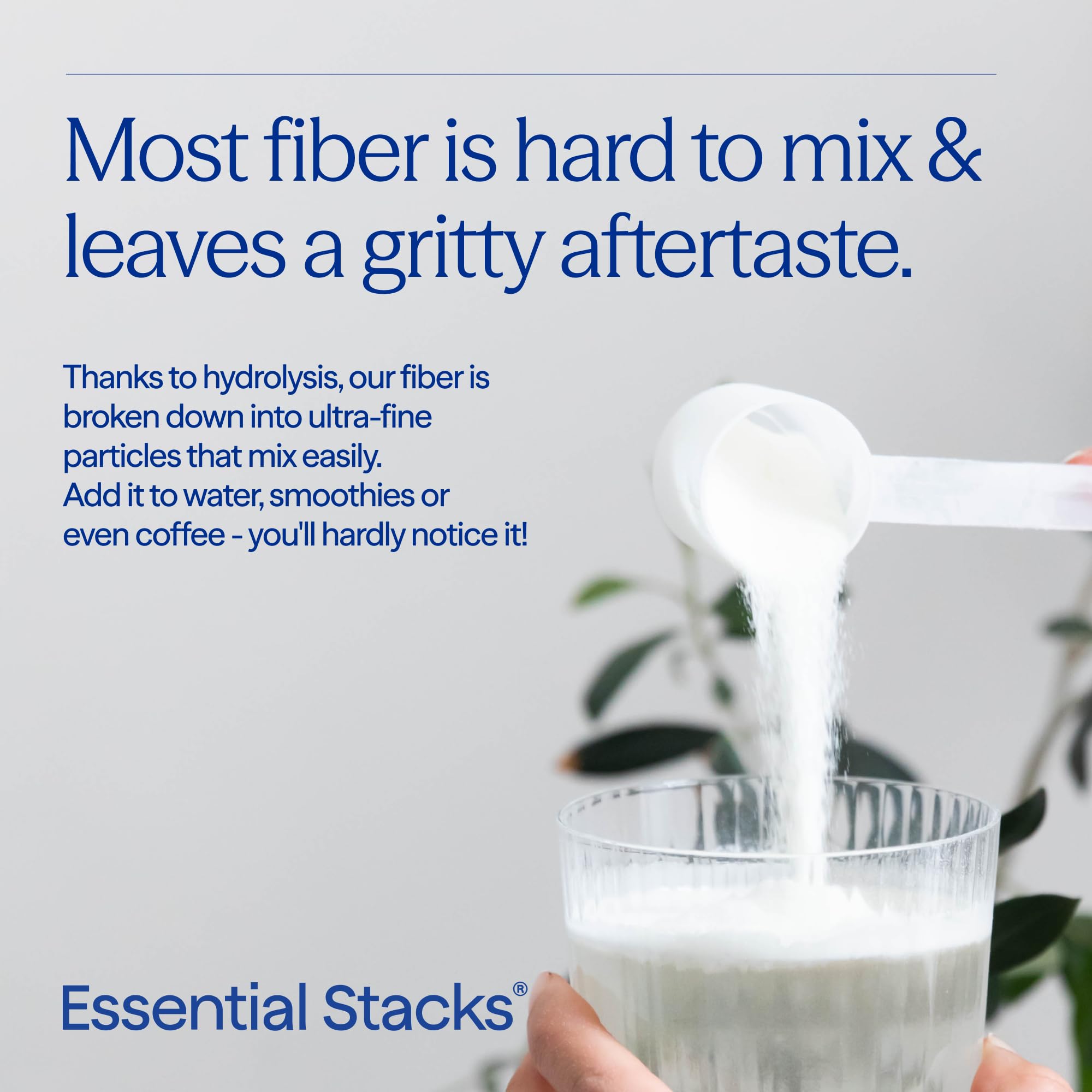 Essential Stacks fibra de fermentacion lenta, reducción de molestias gastrointestinales